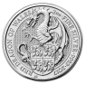 2 Troy ounce zilveren Queens Beast 2017 Dragon
