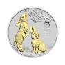 1 troy ounce zilveren munt Lunar 2023 verguld