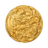 2-delige set zilveren munten Yin Yang goud verguld