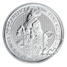 2 Troy ounce zilveren munt Queens Beasts Black Bull 2018