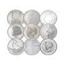 100 zilveren 50 gulden muntstukken