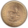 2 Rand gouden munt Zuid Afrika