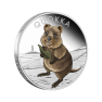 1 troy ounce zilveren munt Quokka gekleurd 2021 proof