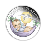 Zilveren Newborn Baby munt proof