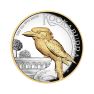 2 troy ounce zilveren munt Kookaburra Verguld hoog reliëf 2022