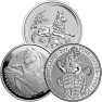 2 troy ounce zilveren munt divers